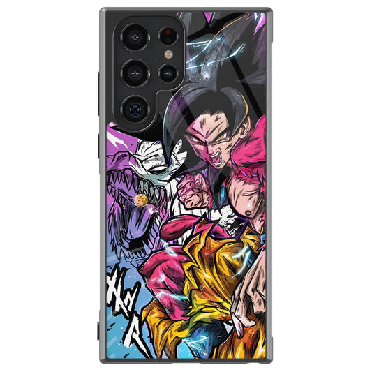 Dragon Ball Black Hair Goku Tempered Glass Tough Samsung Case