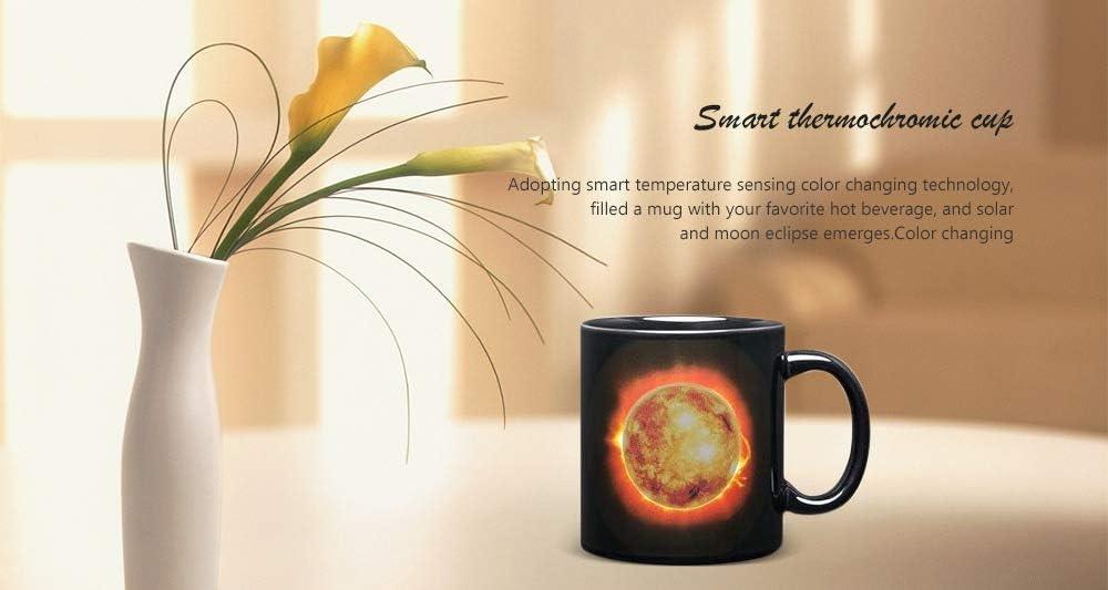 Solar and Lunar Eclipse Color Changing Heat Sensitive Ceramic Mug Magic