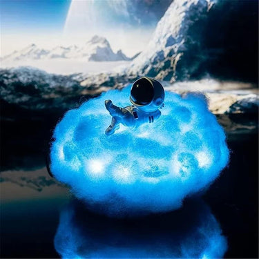 3D LED Fluffy Cloud Astronaut Night Light with Remote Control