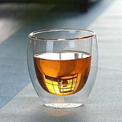 Double Walled Borosilicate Glass Cup for Tea Coffee