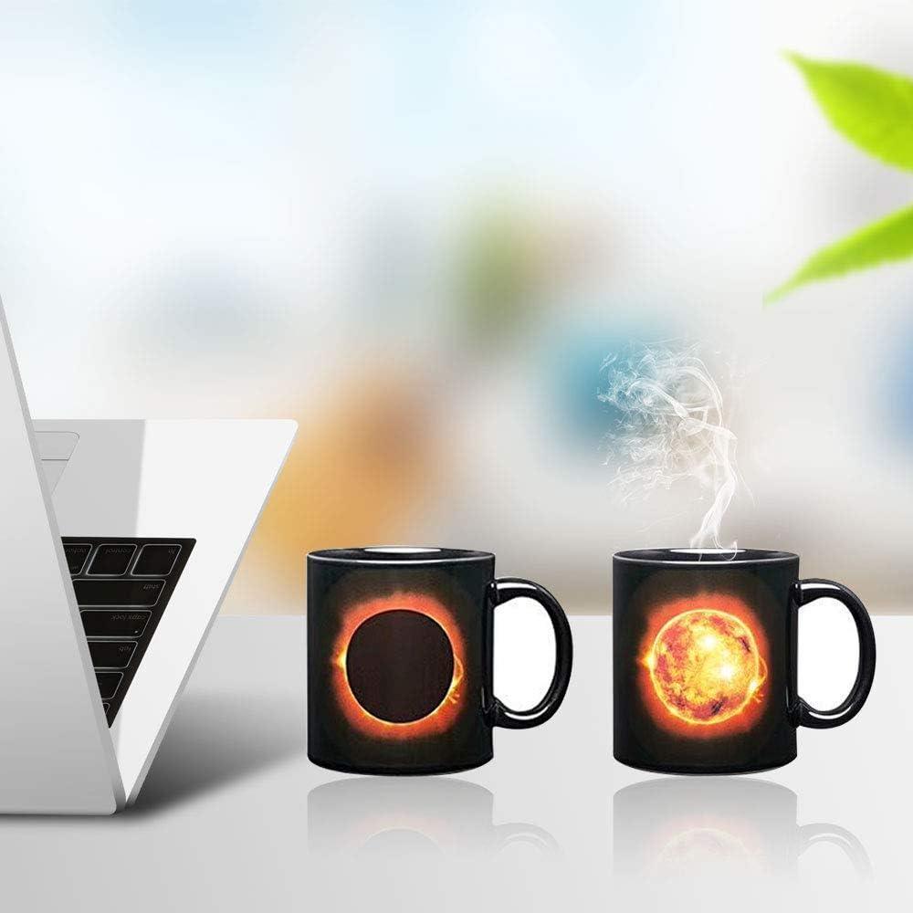 Solar and Lunar Eclipse Color Changing Heat Sensitive Ceramic Mug Magic