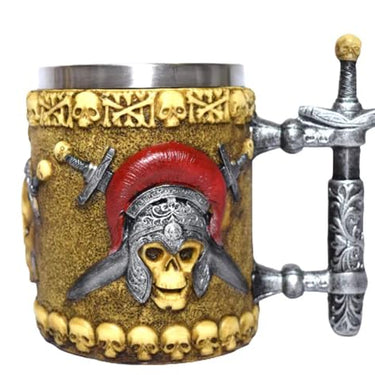 3D Pirates Skull Bone Stainless Steel Coffee Mug