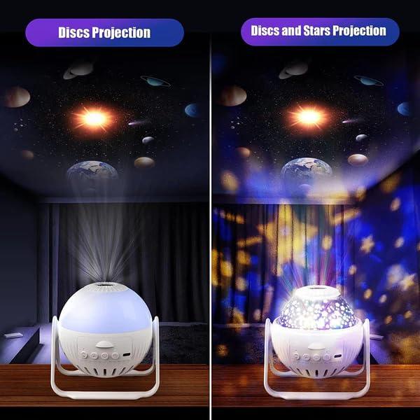 6 in 1 Galaxy Planetarium 360° Rotating Star Projector