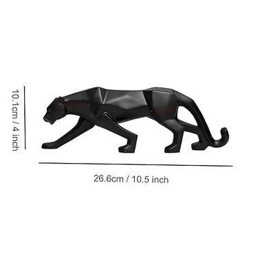 Decorative Black Jaguar Panther Statue Showpiece Leopard Resin Animal Sculpture Decorative Showpiece