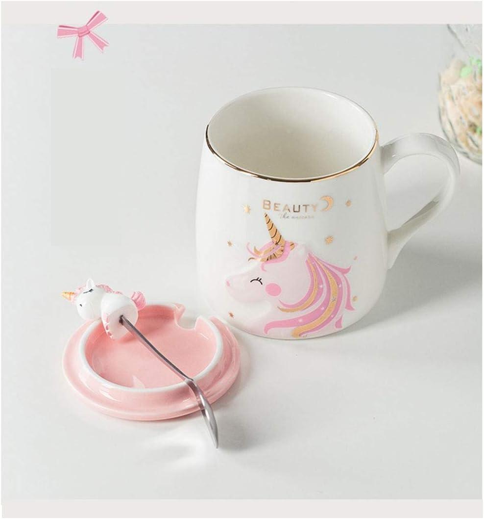 Unicorn Coffee Mug Ceramic Tea Cup with Lovely Unicorn Spoon