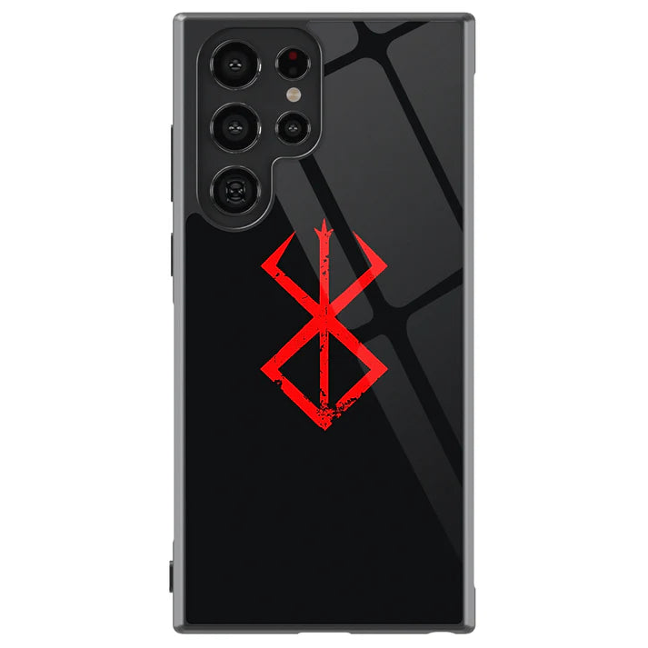 Berserk Brand of Sacrifice Tempered Glass Tough Soft Silicone Samsung Case