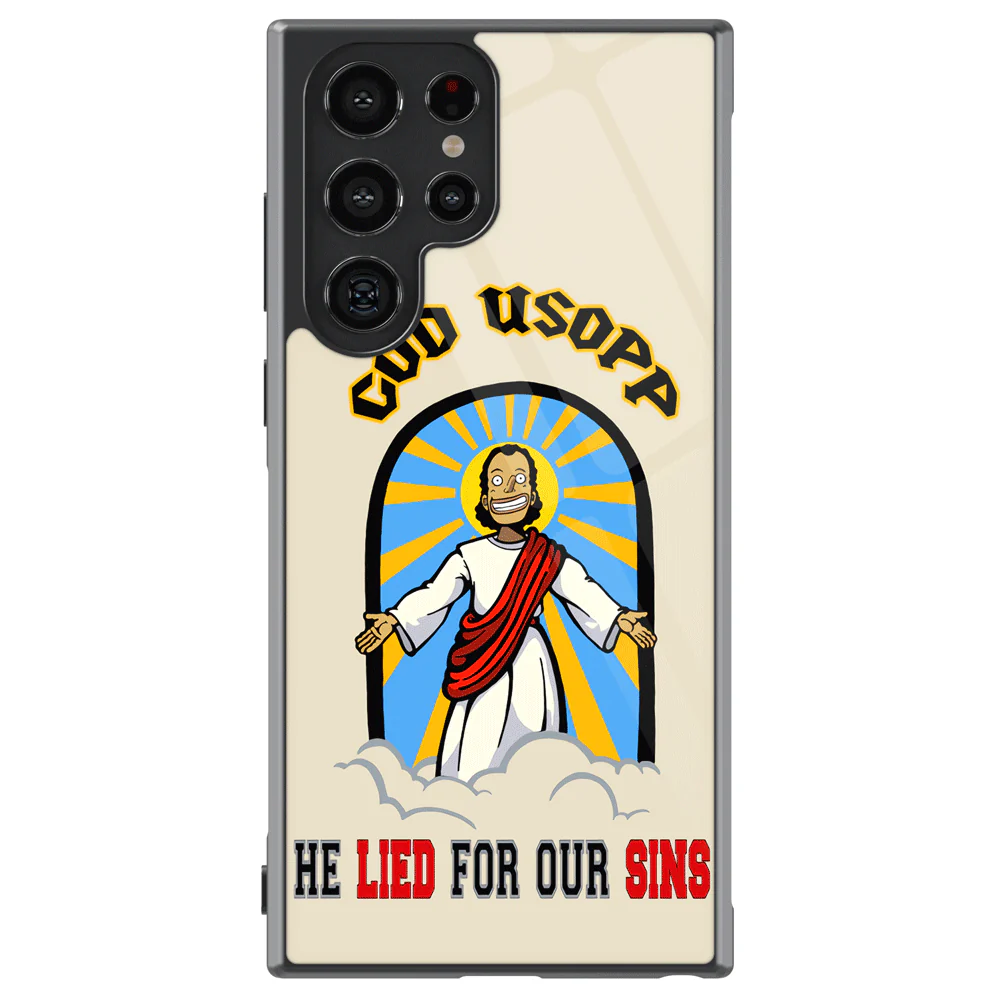 One Piece God Usopp Tempered Glass Tough Soft Silicone Samsung Case