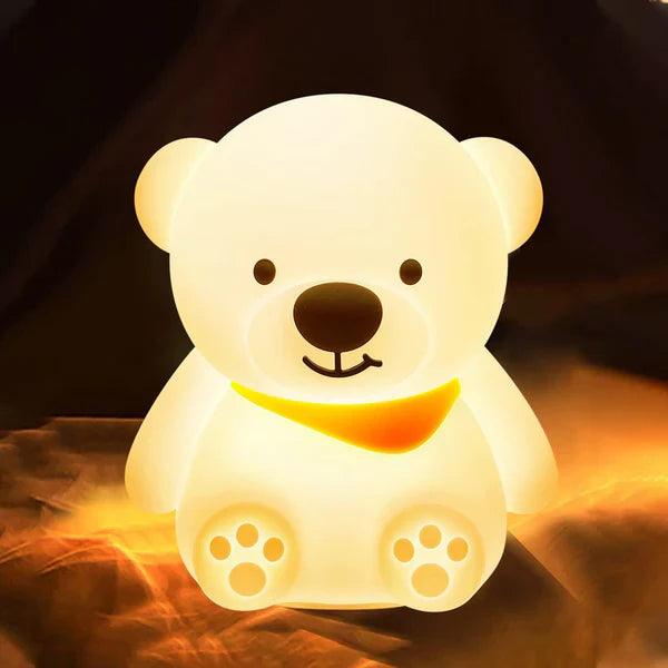 Bear Night Light for Kids,16 Colour Changing Baby Night Light