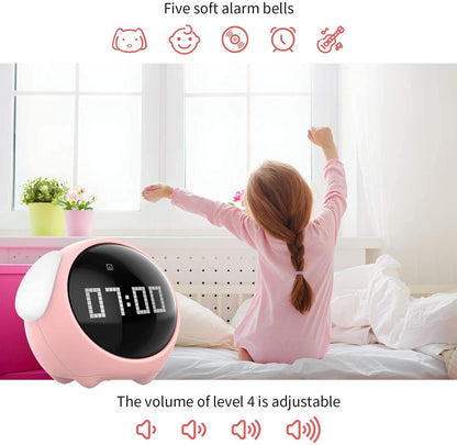 Emoji Alarm Clock Night Light Lamp Dual Alarm Setting Digital Clock