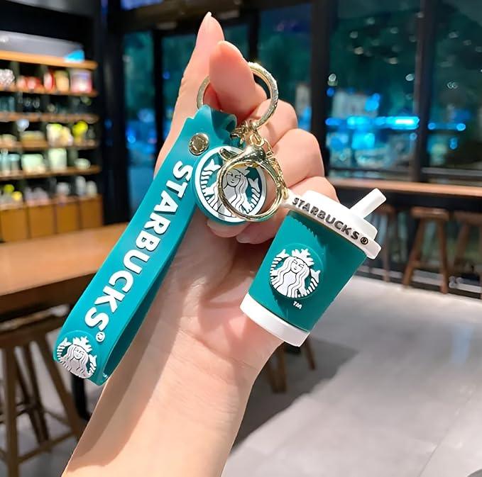 Starbucks Green Glass 3D Keychain  (12 Pieces in Packet)