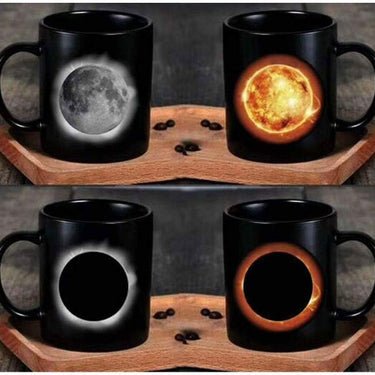 Solar and Lunar Eclipse Color Changing Heat Sensitive Ceramic Mug Magic