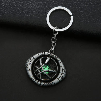 Doctor Strange Eye of Agamotto Keychain Silver