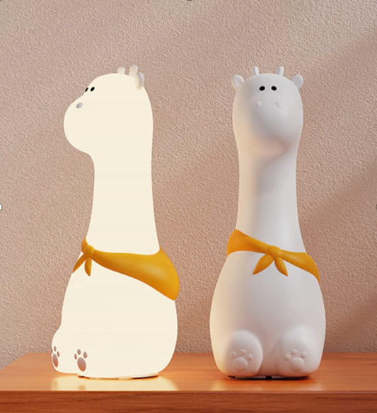 Silicone Cute Giraffe Table Lamp Color Changing Rechargeable