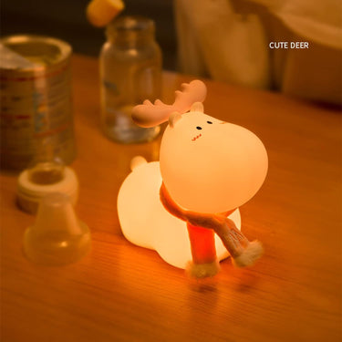 Deer Silicone Night Light USB Charging Colorful Night Lamp