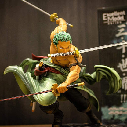 One Piece Anime Zoro Action Figure 19 cm (Two Heads)