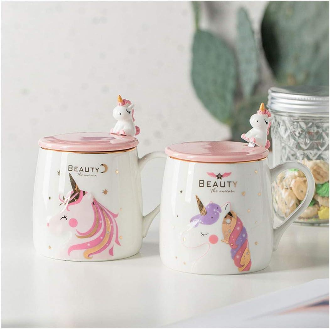 Unicorn Coffee Mug Ceramic Tea Cup with Lovely Unicorn Spoon