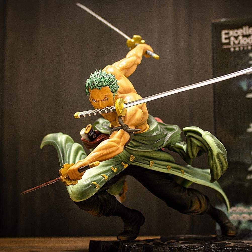 One Piece Anime Zoro Action Figure 19 cm (Two Heads)