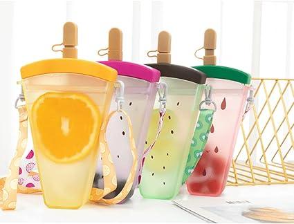 Kawaii Watermelon Ice Cream Sippers with Strap and Stickers