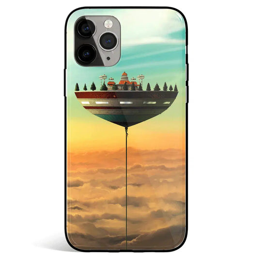 Dragon Ball Goku Nimbus Cloud Tempered Glass Soft Silicone iPhone Case