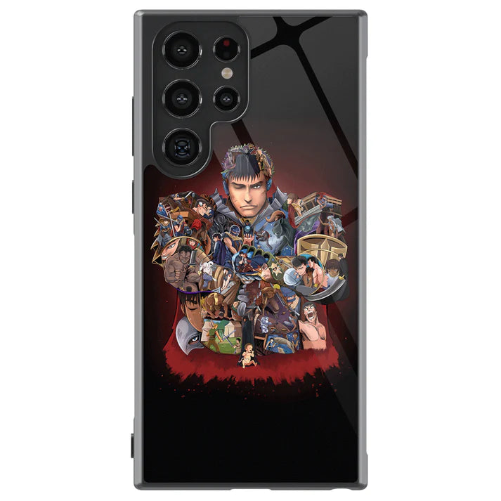 Berserk Life of Guts Tempered Glass Tough Soft Silicone Samsung Case