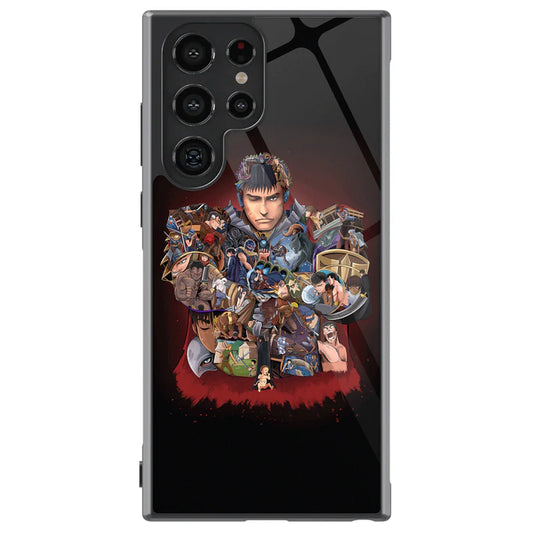 Berserk Life of Guts Tempered Glass Tough Soft Silicone Samsung Case