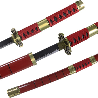 Red Sandai Kiketsu Zoro wooden Katana 104cm