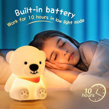 Bear Night Light for Kids,16 Colour Changing Baby Night Light