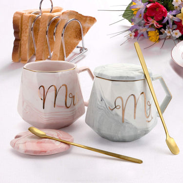 Mr and Mrs Coffee Mugs Set Wedding Gift