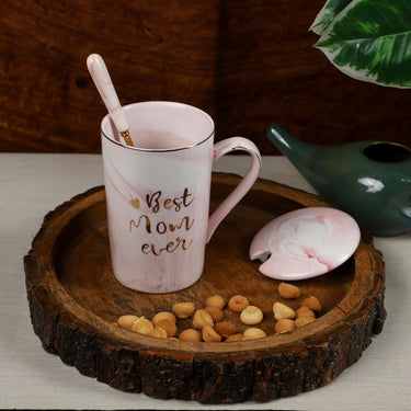 Coffee Mug with Lid & Spoon Gift for Mom Special with Gift Box