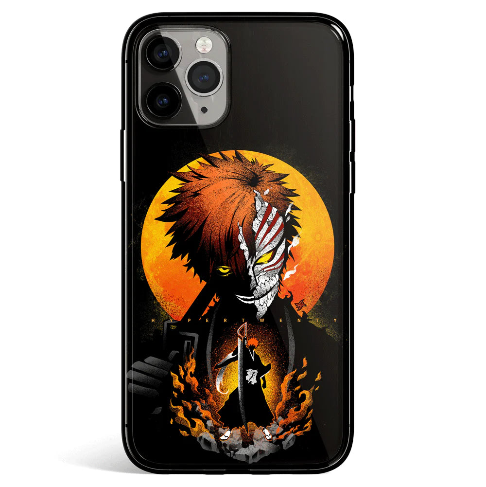Bleach Hollow Mask Ichigo Tempered Glass Soft Silicone iPhone Case