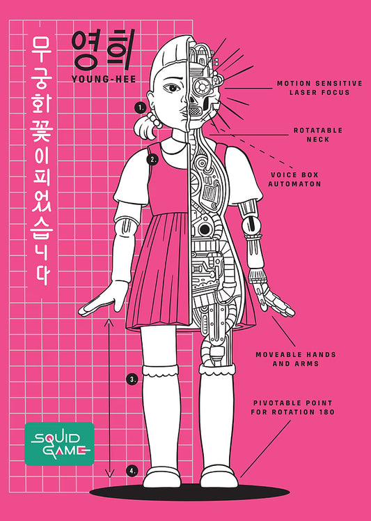 Deadly Doll Gaze – Squid Game Metal Poster
