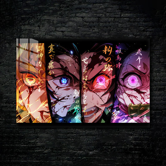 Demon Slayer: Flame of Resolve – Premium Metal Print Poster