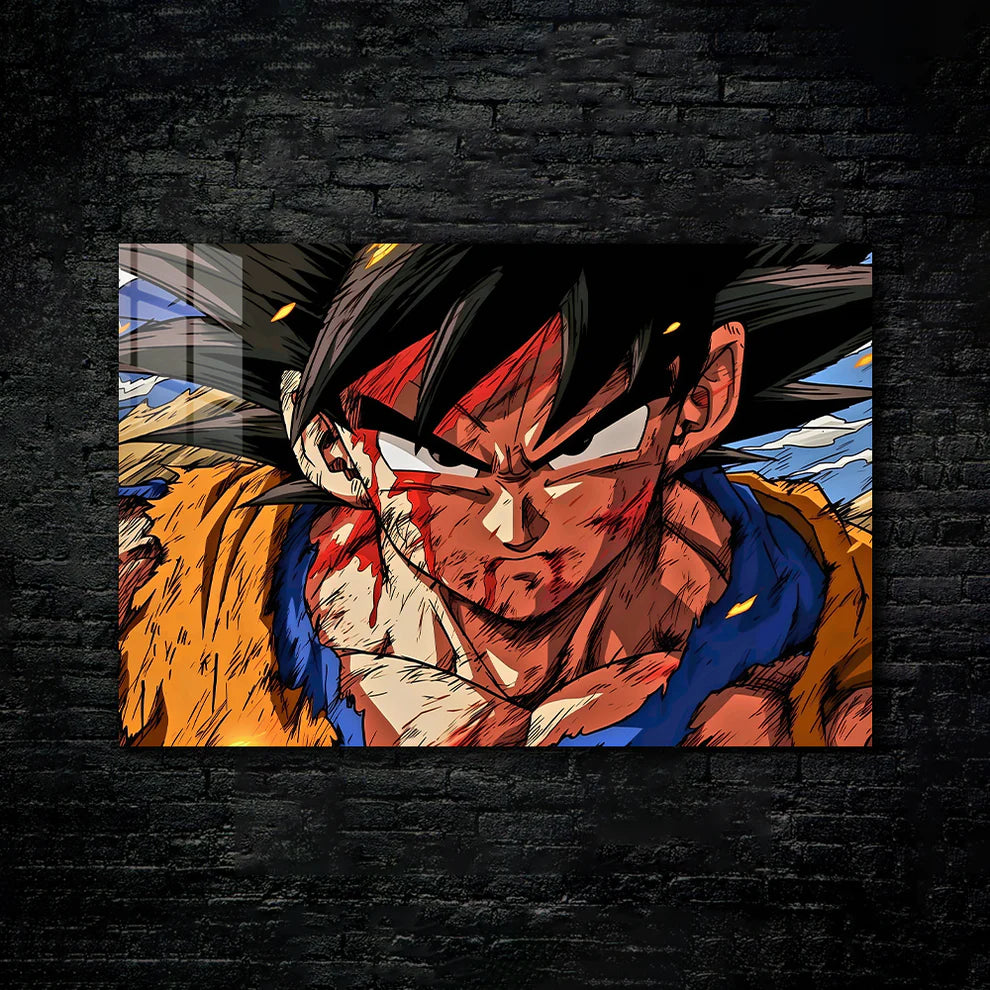 Son Goku: Saiyan Spirit Unleashed – Premium Metal Print Poster