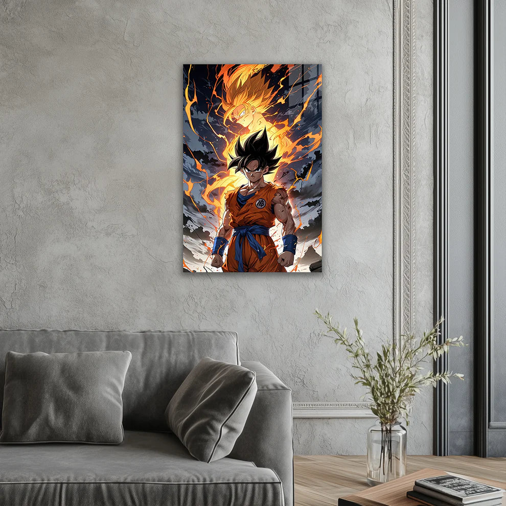 "Son Goku – Saiyan Spirit Unleashed | Metal Print Poster"
