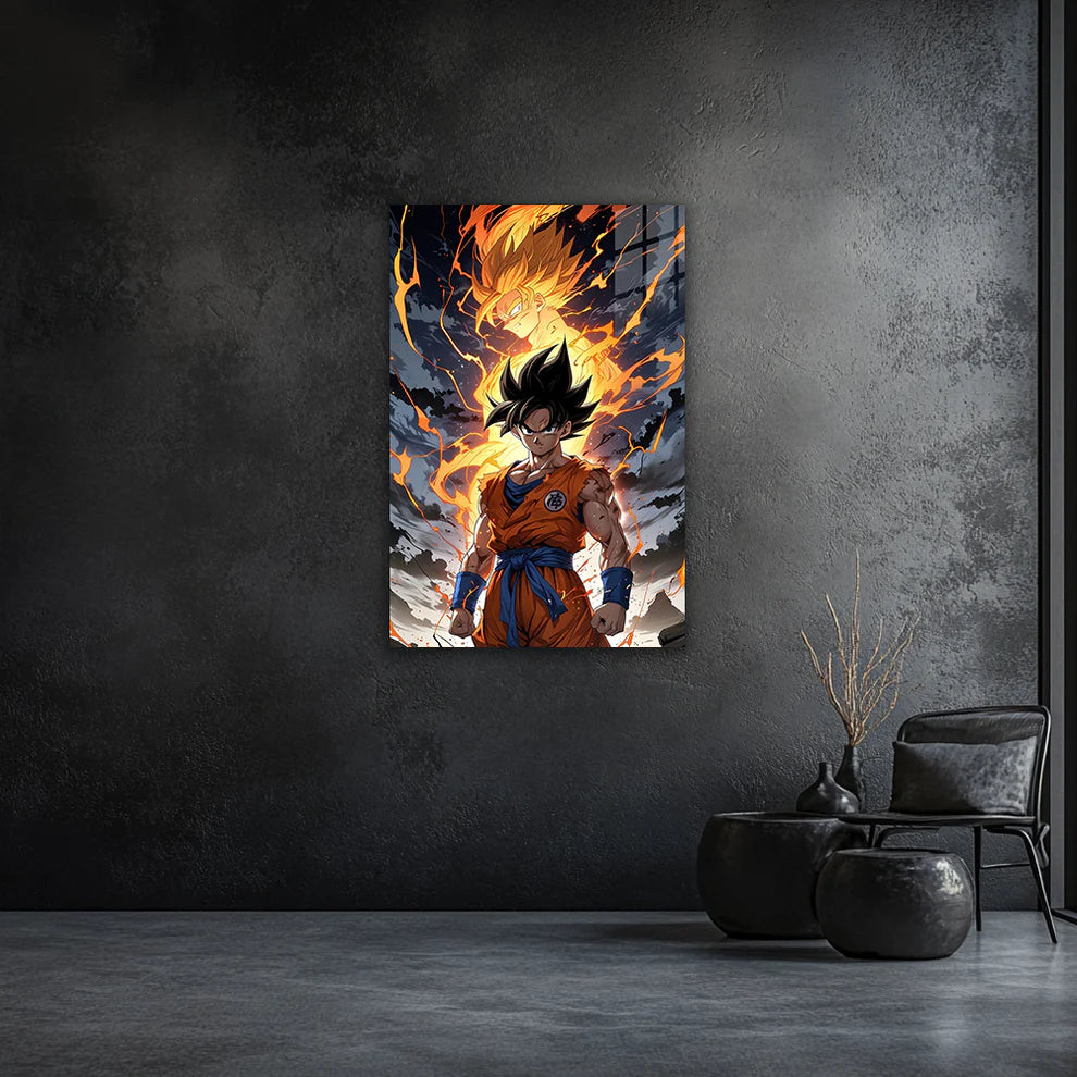 "Son Goku – Saiyan Spirit Unleashed | Metal Print Poster"
