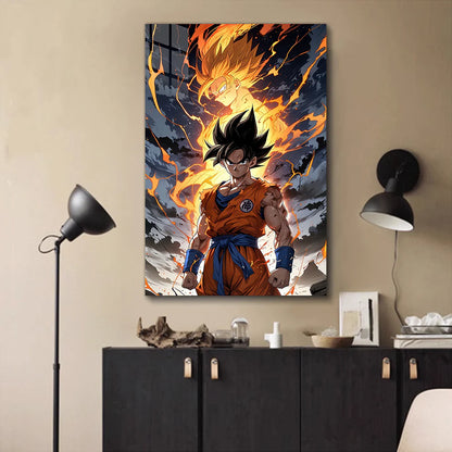 "Son Goku – Saiyan Spirit Unleashed | Metal Print Poster"