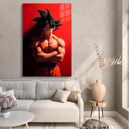 "Son Goku: Saiyan Spirit Unleashed – Metal Print Poster"