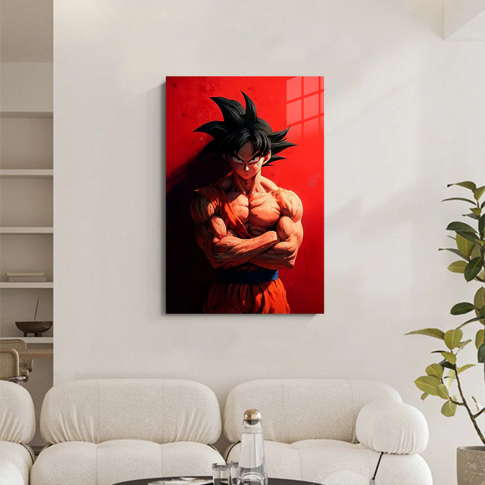 "Son Goku: Saiyan Spirit Unleashed – Metal Print Poster"