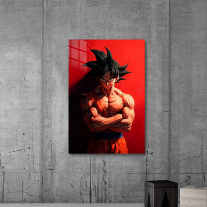 "Son Goku: Saiyan Spirit Unleashed – Metal Print Poster"