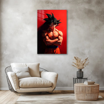 "Son Goku: Saiyan Spirit Unleashed – Metal Print Poster"