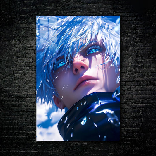 Limitless Power – Satoru Gojo Metal Print Poster