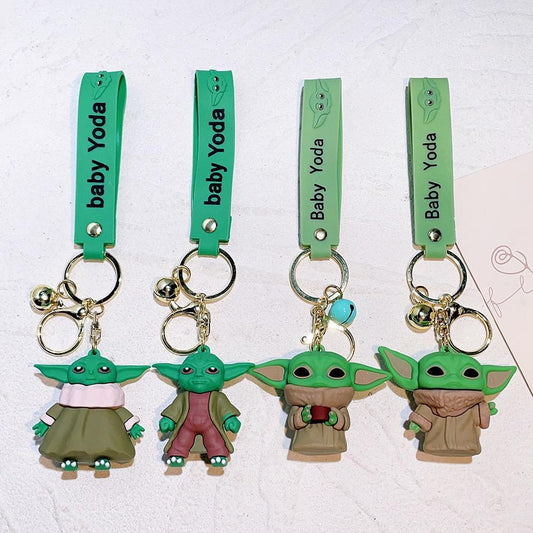 Yoda 4 Design Set 3D Keychain (12 Pieces in Packet)