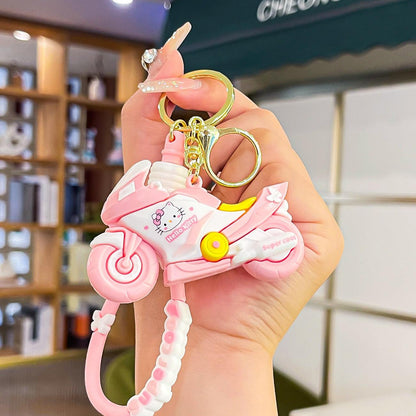 Cute Kuromi Bike 3D Keychain (12pcs Packet)