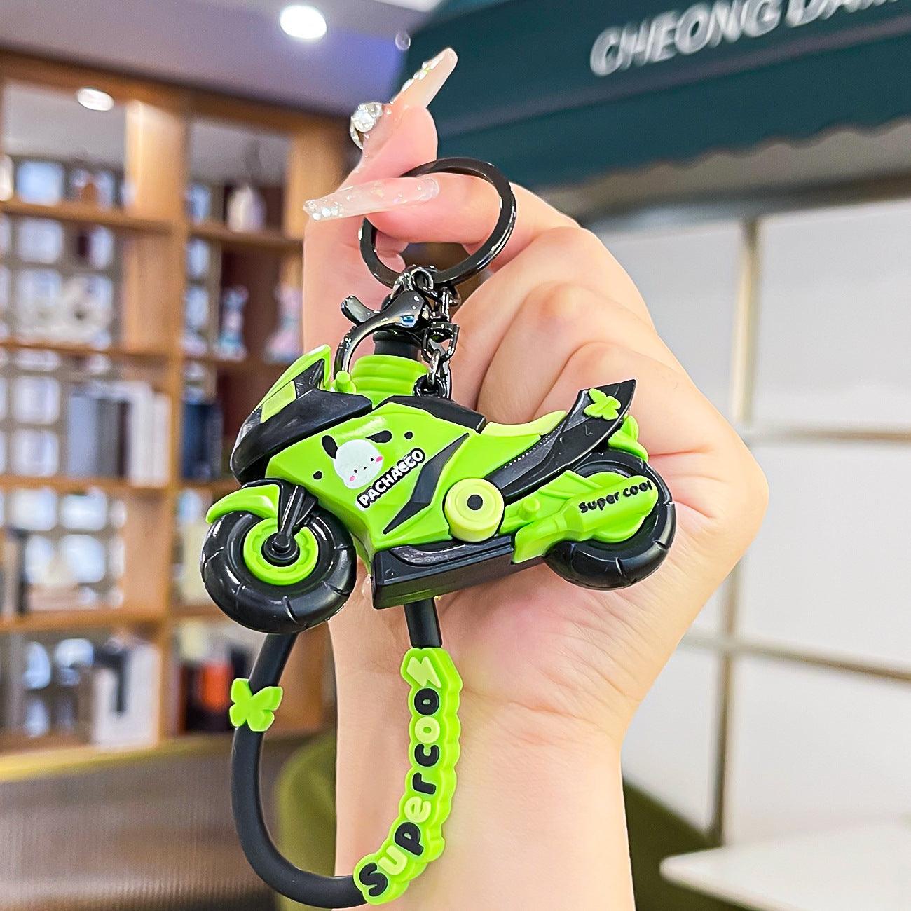 Cute Kuromi Bike 3D Keychain (12pcs Packet)