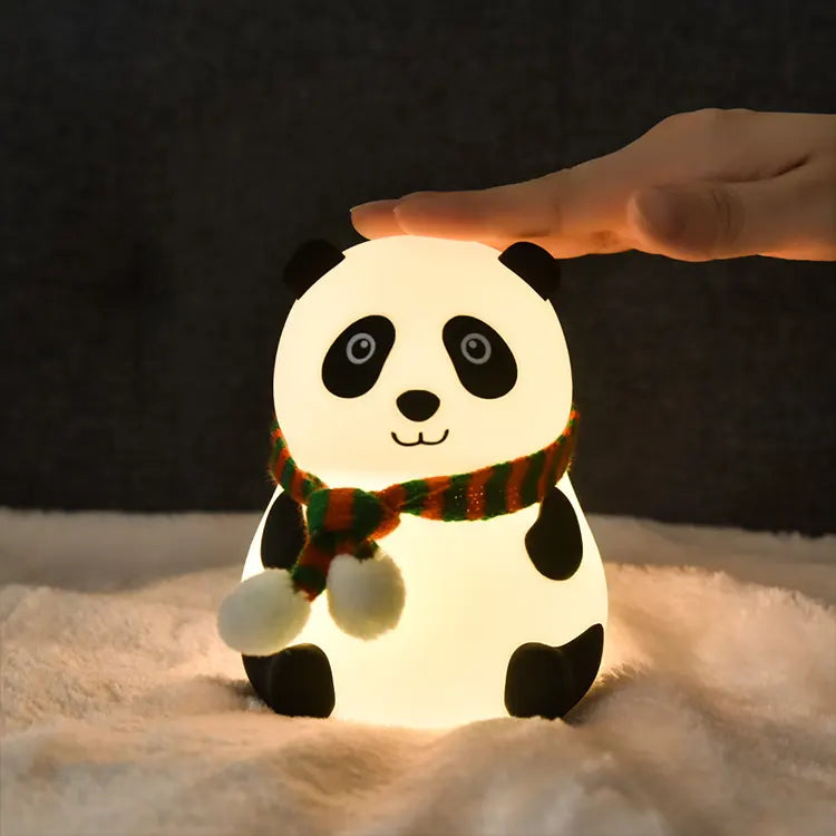 Led Cute Cartoon Silicone Panda Lamp Touch Sensor