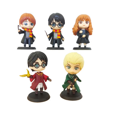 5 pcs Set Harrie Potter Action Figures Hermione Anime Figure