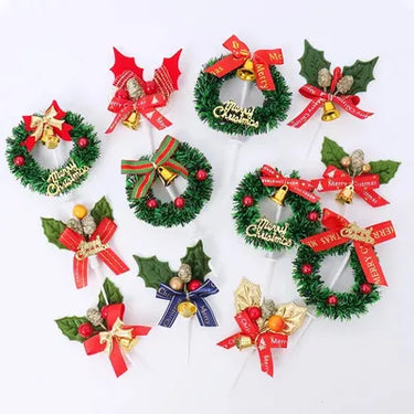 Christmas Decoration Cake Toppers for Cake Dessert Decoration set of 5