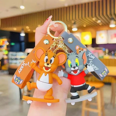 Tom and Jerry Skateboard 3D Keychain (12pcs Packet)