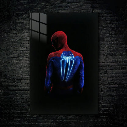 Spider-Man: Shadow Glow Edition – Neon Back Emblem Metal Print