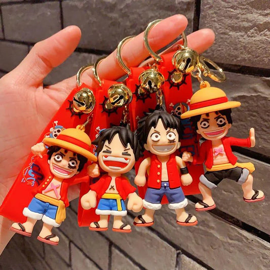 One Piece Luffy 4 Design Set 3D Keychain